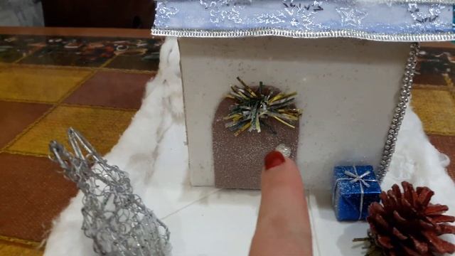 #Новогодний,#рождественный #домик. #Поделка в #садик. смотреть онлайн