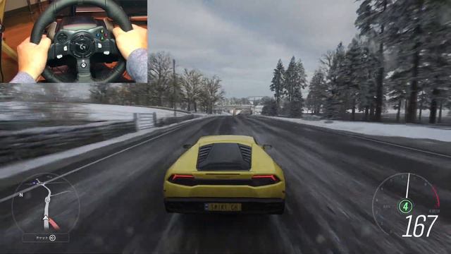 Forza Horizon 4 LAMBORGHINI HURCAN LP 610-4 2014 (Steering Wheel + Paddle Shifter) Gameplay смотреть онлайн