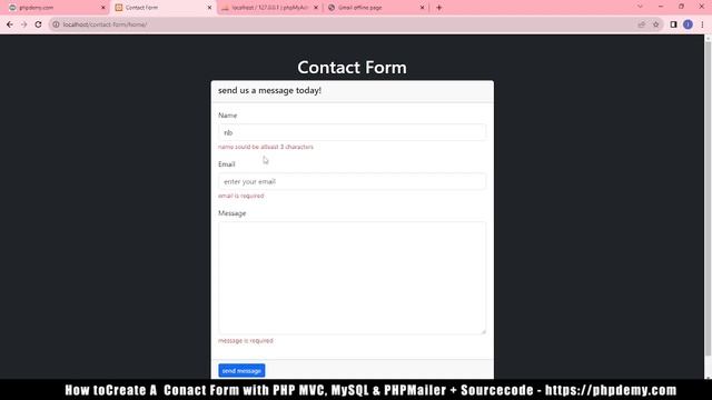 Build a Dynamic Contact Form with PHP MVC & MySQL смотреть онлайн