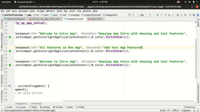 Android Studio Tutorial - How to Create App Intro | Material Design App Intro смотреть онлайн