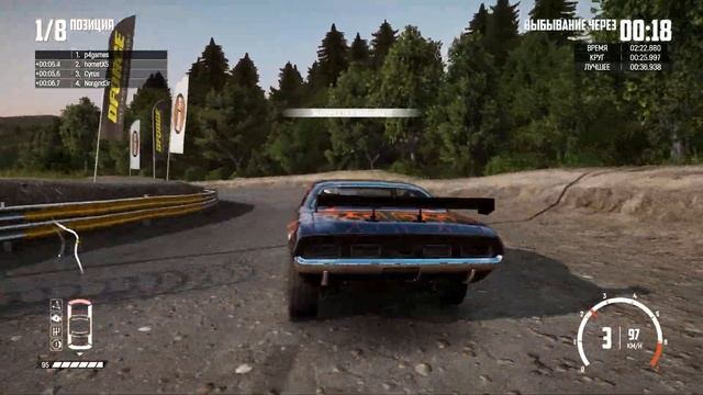 Wreckfest - Vale Falls Circuit - Гонка на выбывание - Gameplay (ПК) смотреть онлайн