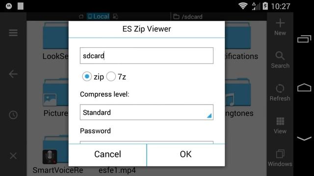 How to create a zip archive in Android with ES File Explorer смотреть онлайн