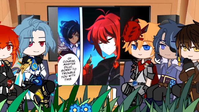 Kaeya, Diluc, Childe, Zhongli Reacts To Each Other //Diluc Harem//(2/2)