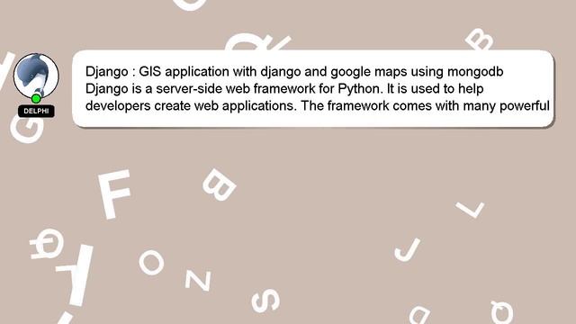 Django : GIS application with django and google maps using mongodb смотреть онлайн
