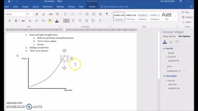 Using MS Word to draw diagrams for economics смотреть онлайн