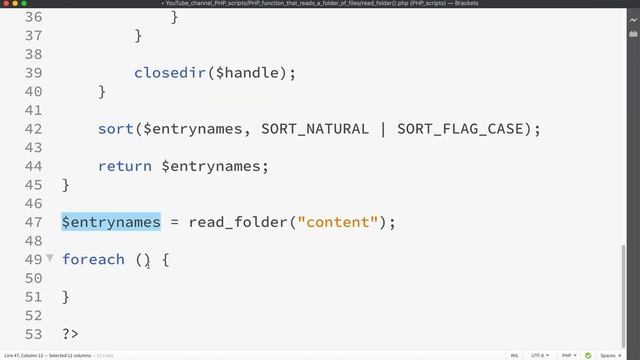 PHP function that reads a folder and lists its files and subfolders | opendir(), readdir() смотреть онлайн