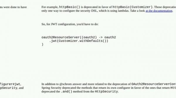 Spring Security deprecated issue