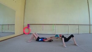 Художественная гимнастика "ОФП с мячом" для детей среднего и старшего возрастов