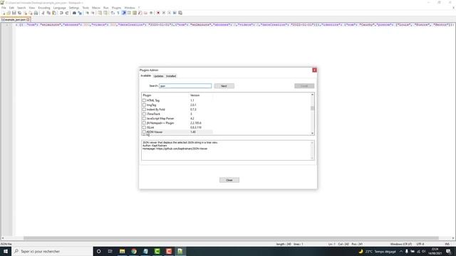 Visualiser un JSON sur notepad ++ смотреть онлайн