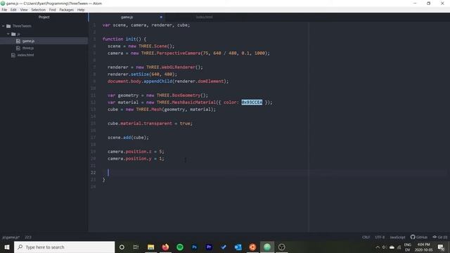 Using Tween.js with Three.js: 3D Animation Example in JavaScript смотреть онлайн
