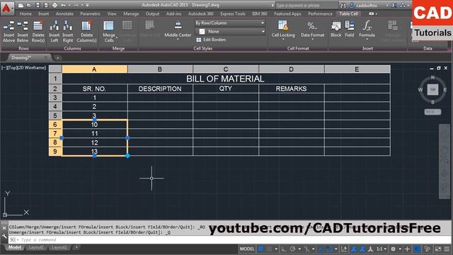 AutoCAD Table Delete Row | AutoCAD Table Delete Column смотреть онлайн