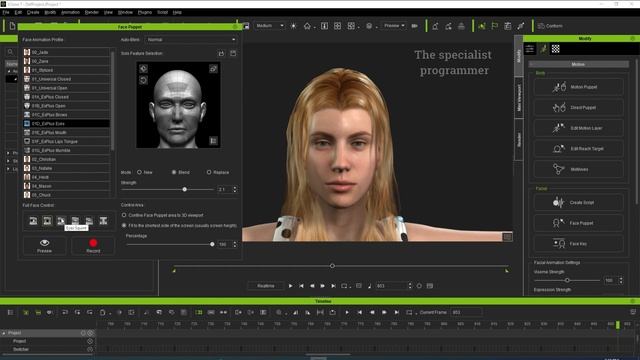 Eyes animation control iClone using Face Puppet смотреть онлайн
