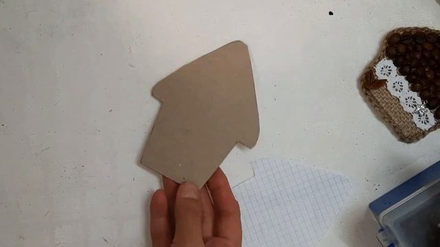 Кофейные домики-обереги. Магнит на холодильник. Crafts made from coffee beans. смотреть онлайн