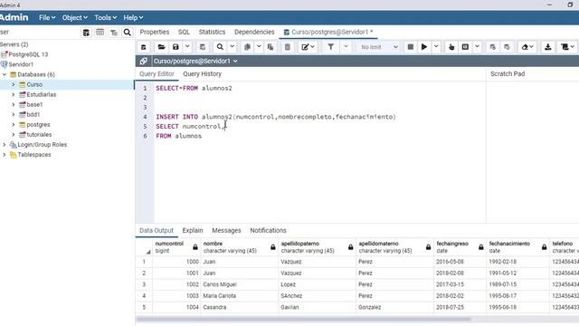 Insert-Select en PostgreSQL ||Insertar datos en una tabla, seleccionando registros de otra tabla. смотреть онлайн