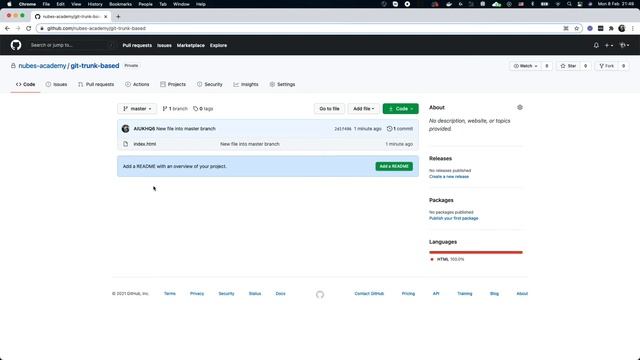 GIT: Trunk Based Flow. Практика смотреть онлайн