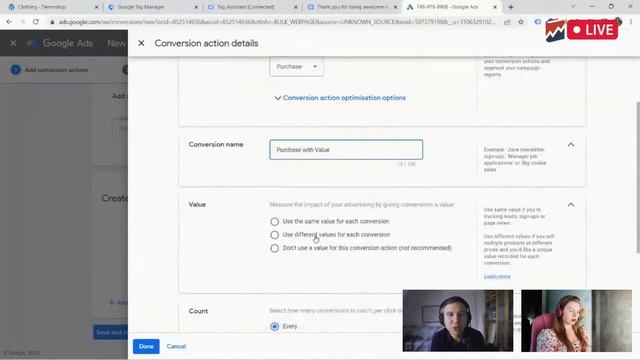 ?Google Ads Conversion Tracking with Dynamic Values - Peer Tracking #3 смотреть онлайн
