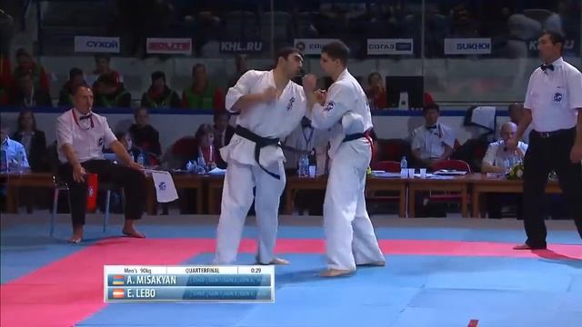 Artsrun Misakyan (ARM) - Emanuel Lebo (AUS) KWU Kyokushin World Championship (1/4, -90kg)03.10.2015