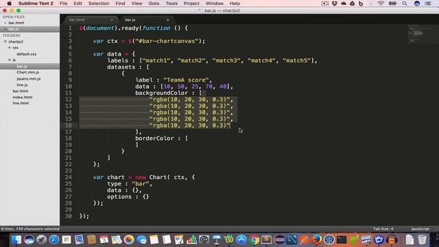 ChartJS 2.x | How to create Bar Graph using ChartJS #3 смотреть онлайн