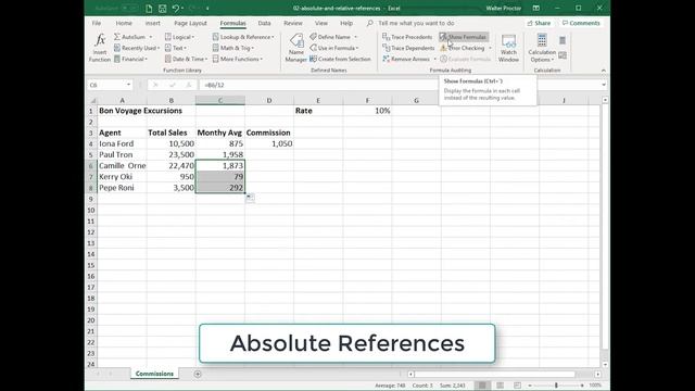 How to use Absolute and Relative References In Excel смотреть онлайн