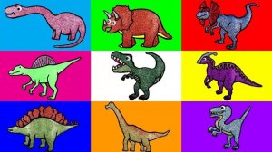 Let's Draw Dinosaurs Together! | Drawing and Coloring with Glitter & Googly Eyes