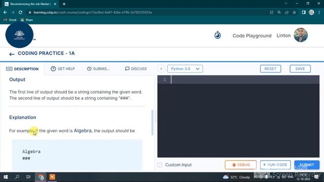write a program that reads a single line of input and print the given input смотреть онлайн