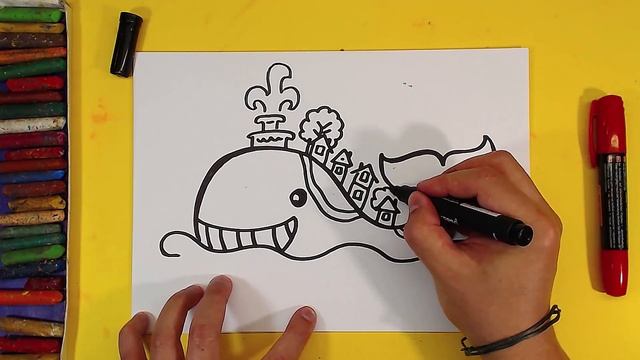 Как нарисовать Рыба Кит / 50.000 любят рисовать смотреть онлайн