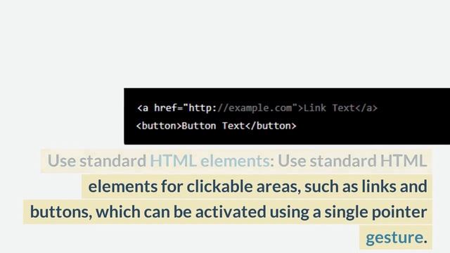 How to implement WCAG 2.1 Success Criterion 2.5.1 Pointer Gestures in code with examples смотреть онлайн