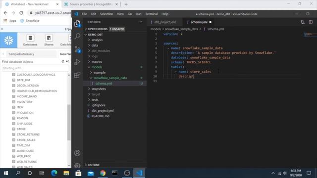 Add raw "sources" to your dbt project смотреть онлайн
