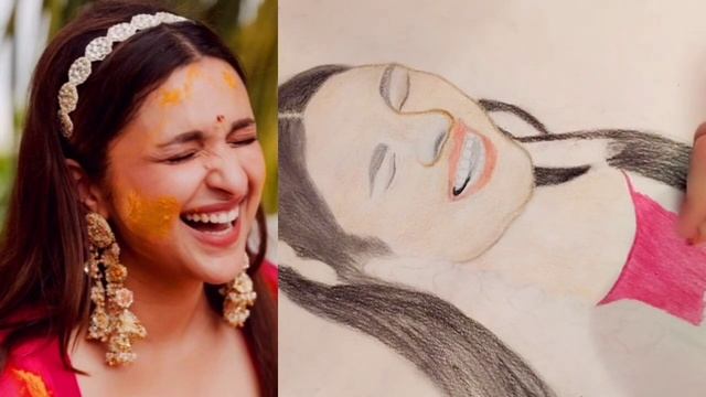 Parineeti Chopra's Haldi Ceremony Portrait //sketching Parineeti Chopra haldi look sketch смотреть онлайн