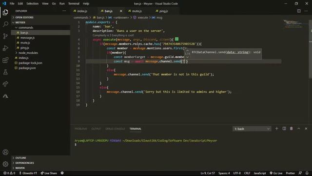 How to Make a Discord.JS Bot | Episode 5 - BAN COMMAND! смотреть онлайн