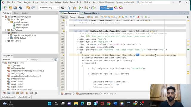 Library Management System | Front-end |Java and Mysql | Part -4 смотреть онлайн