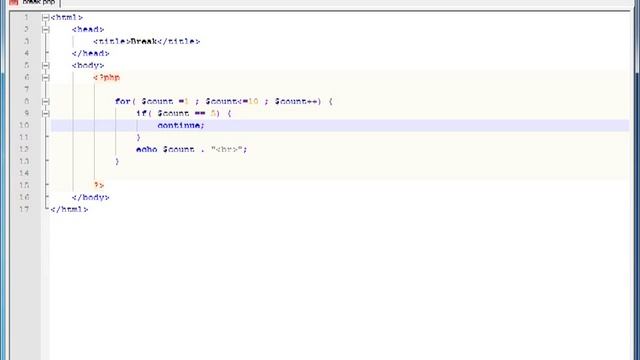 PHP-MYSQL - 06 Kontrol Yapıları & Döngüler: 05 Break смотреть онлайн