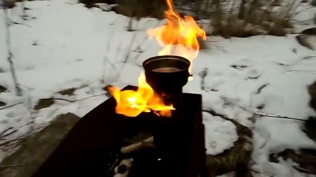 Тест мини печки на жидком топливе. смотреть онлайн