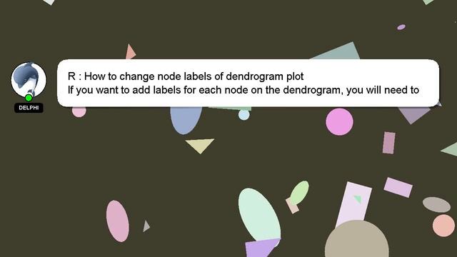R : How to change node labels of dendrogram plot смотреть онлайн