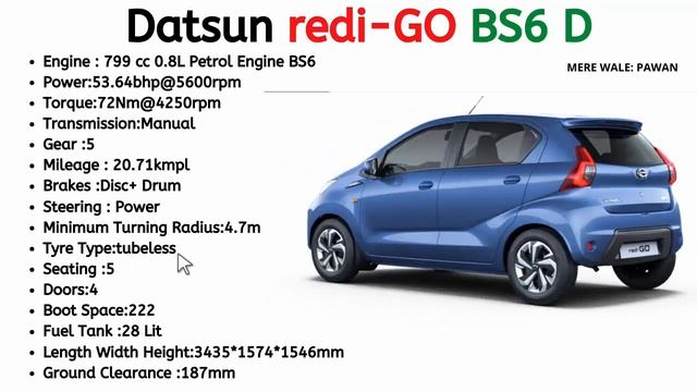 Datsun Redi-Go BS6 2020 D Price & Specs | 2020 Datsun Redi-Go BS6 Price,Mileage,Features,Loan,Emi смотреть онлайн