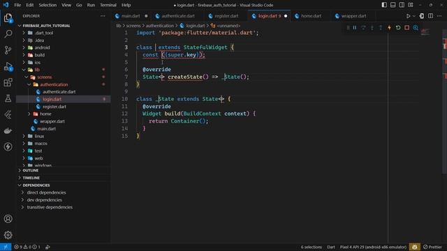 Flutter & Firebase Tutorial in Sinhala (සිංහලෙන්) #3.2 - Create the basic project inside Flutter смотреть онлайн