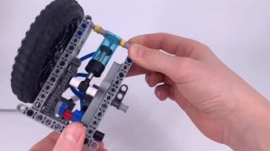 1-цилиндровый пневматический двигатель на сжатом воздухе из Лего техник