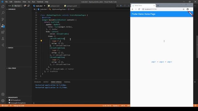 How to implement BreadCrumbs in flutter using liquid UI? | Liquid Series | Flutter | LBreadCrumb смотреть онлайн