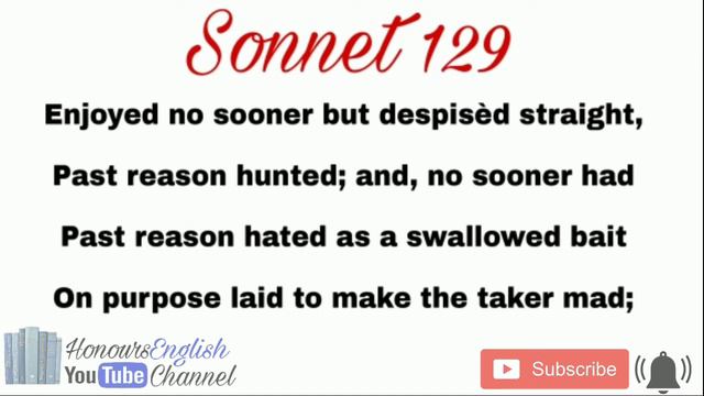 "Sonnet 129" |Th'expense of spirit in a waste of shame| Line by Line Hindi by "William Shakespeare смотреть онлайн