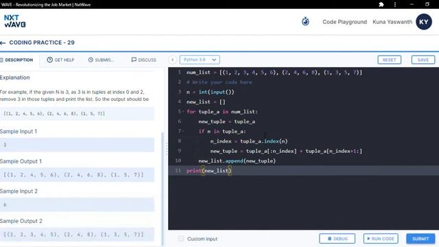 coding practice 29 remove n in all tuples of a list #python #tuple #list смотреть онлайн
