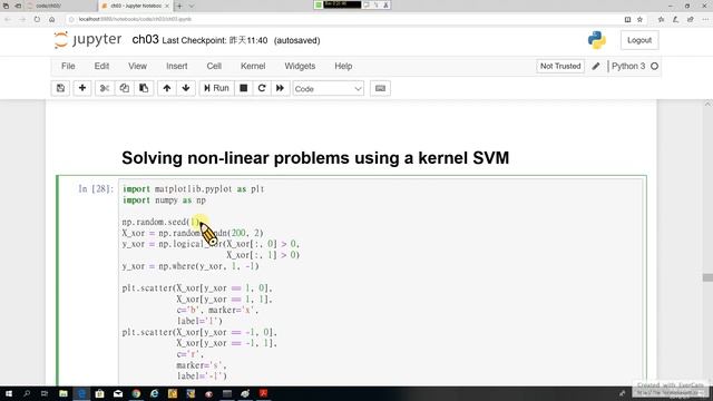 Python Machine Learning 13. Classifiers Using Scikit-Learn-6: 實作支持向量機 (recorded on 20190905) смотреть онлайн