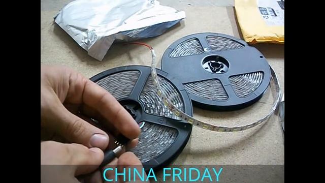 Распаковка LED Лента 5050 RGB и Белая Алиэкспресс[CHINA FRIDAY] смотреть онлайн