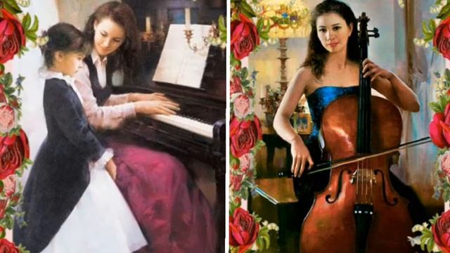 КРАСИВАЯ МУЗЫКА. ОЧАРОВАТЕЛЬНЫЕ ДЕВУШКИ НА ПОЛОТНАХ ХУДОЖНИКА АН ХИ (слайд шоу) смотреть онлайн