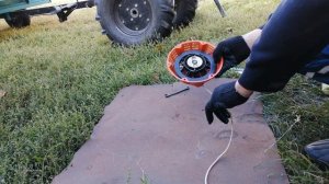 Ремонт стартера мотоблока. Замена шнура.