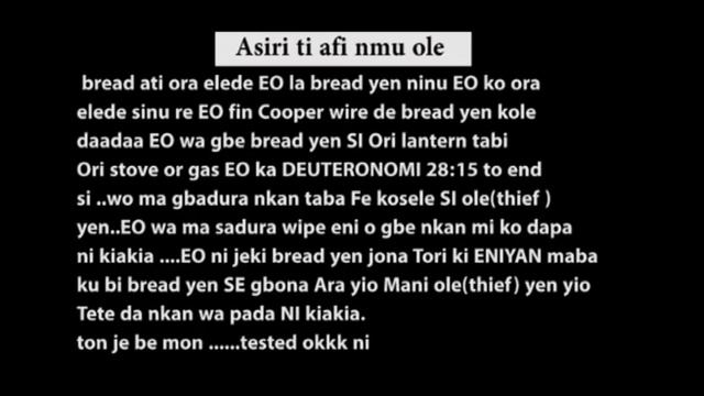 Ogun ti afi n mu ole (thief) смотреть онлайн