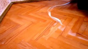 Реставрация паркета, нанесение геля-лака