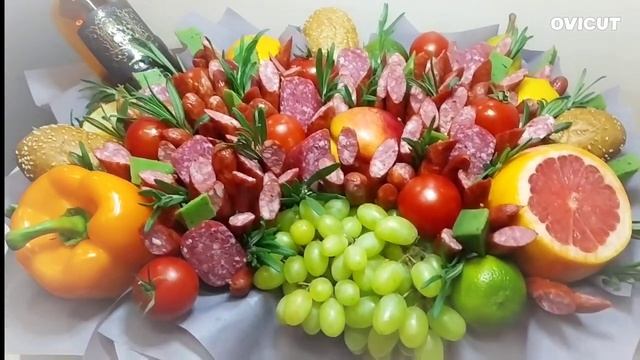 Мужской букет на день рождения. Подарок руководителю. смотреть онлайн