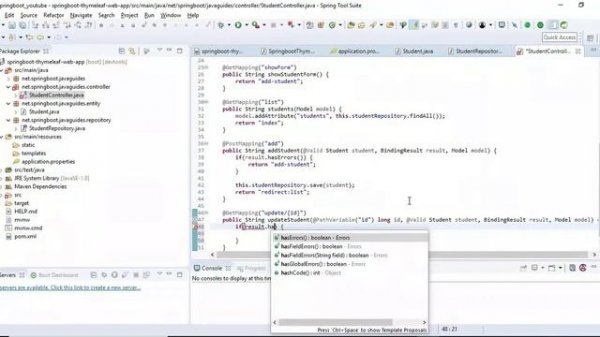 Spring Boot CRUD Example with Spring MVC, Spring Data JPA, ThymeLeaf, Hibernate, MySQL
