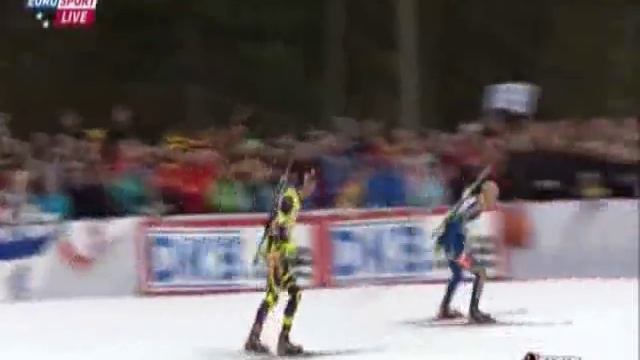 ЧМ Рупольдинг 4 марта 2012.Финиш мужского преследования смотреть онлайн