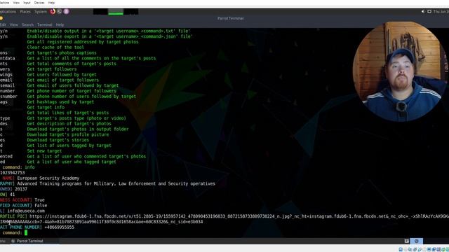 OSINT / SOCMINT - Instagram hacking (Osintgram tool) смотреть онлайн